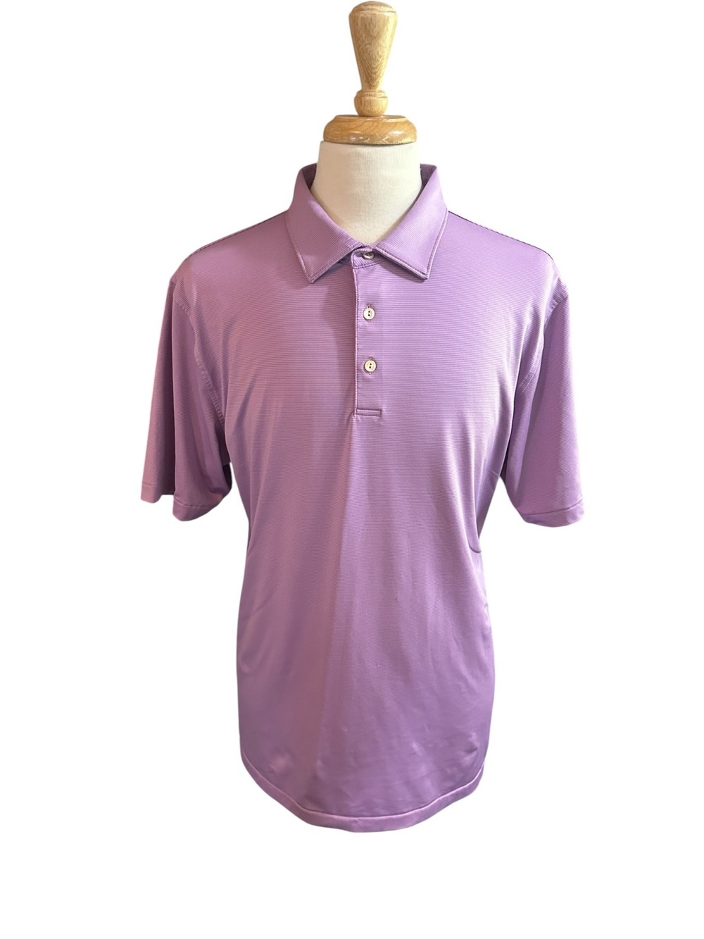 Peter Millar Summer Comfort Men’s X Large Lavender Polo Shirt Golf Performance